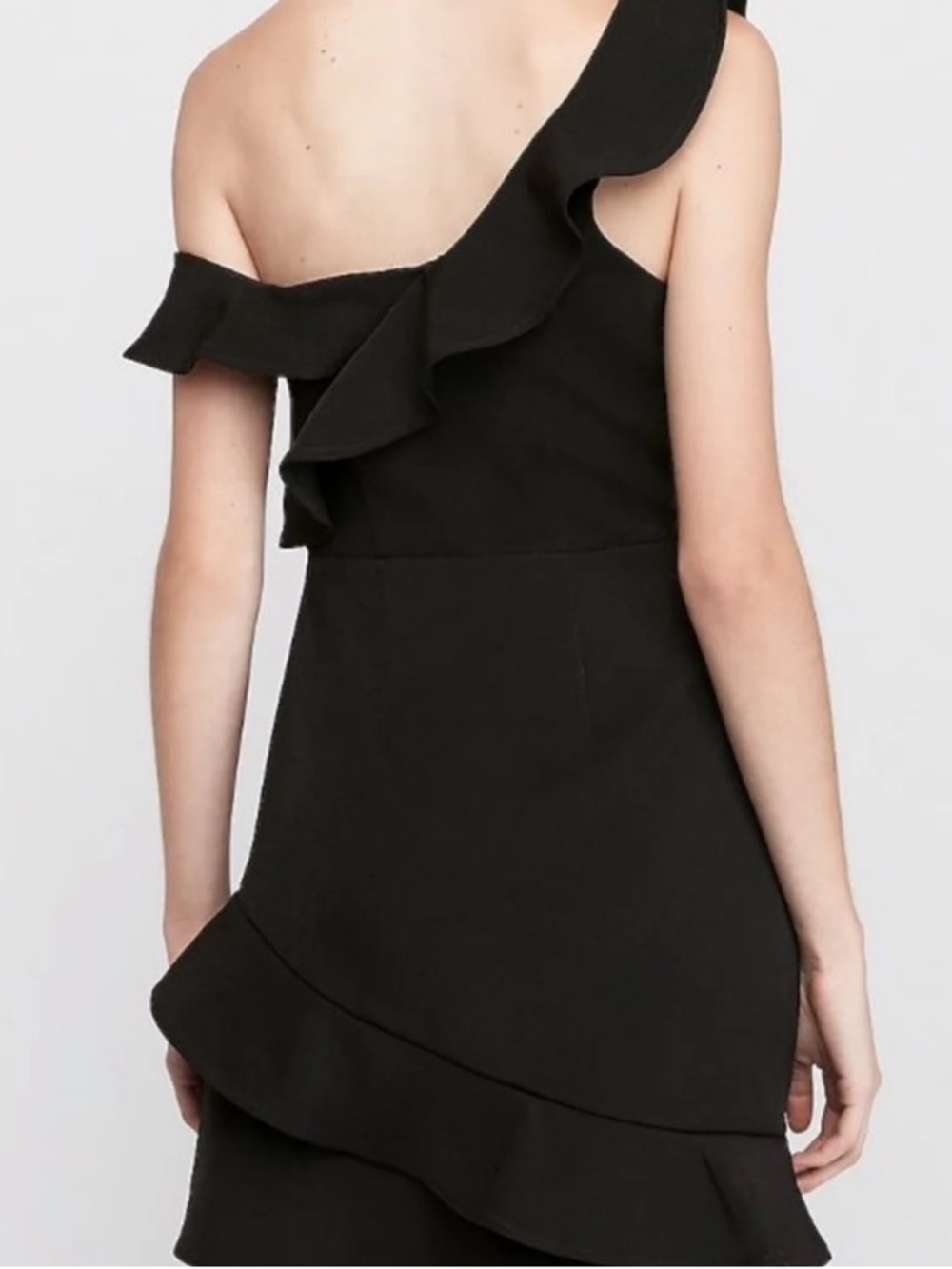 Express Asymmetrical Ruffle Dress - Picture 2 of 7